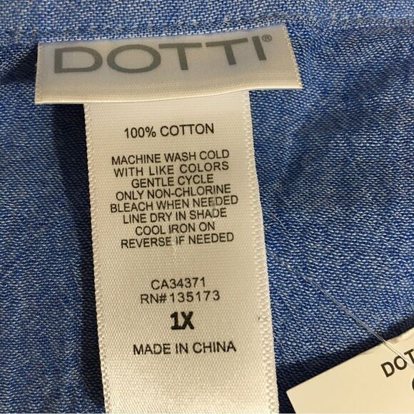 DOTTI NWT Swim Cover-Up Shirt Dress Size 1X - Picture 9 of 10